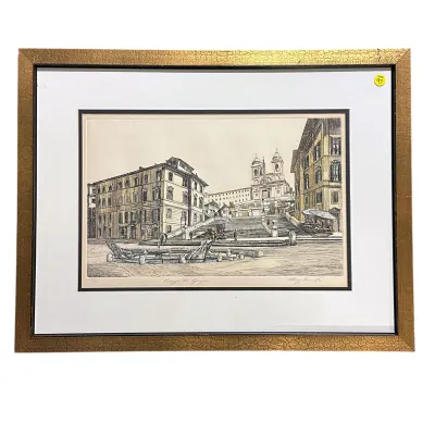 Sale Photo Thumbnail #112: MARY ANN LIS PIAZZA DI SPAGNA LITHOGRAPH LTD ED