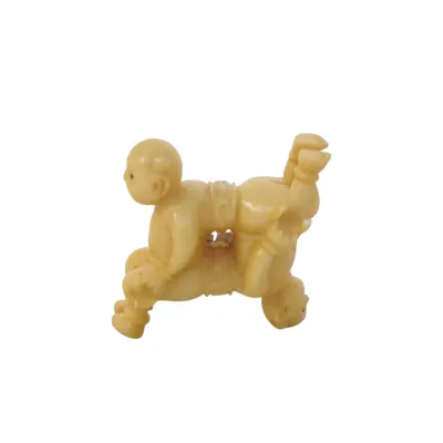 Sale Photo Thumbnail #75: ANTIQUE MINIATURE CARVED CHINESE KARAKO