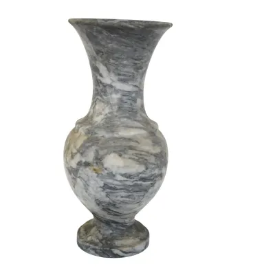 Sale Photo Thumbnail #240: VINTAGE MID CENTURY NATURAL CARVED MARBLE VASE