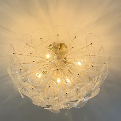 Sale Photo Thumbnail #104: REGINA ANDREW POPPY GLASS SEMI FLUSH MOUNT 5 BULB LIGHT FIXTURE