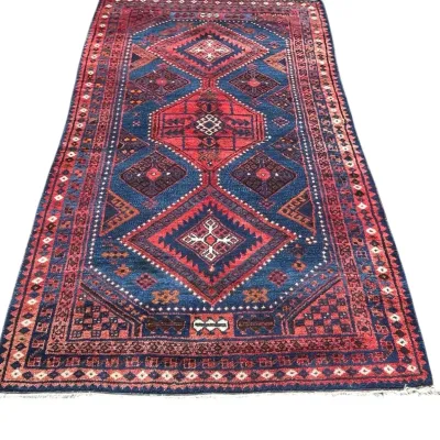 Sale Photo Thumbnail #169: SEMI ANTIQUE PERSIAN KURDISH HAND KNOTTED WOOL RUG