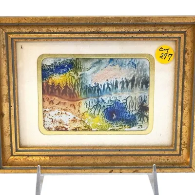Sale Photo Thumbnail #306: SMALL FRAMED PRINT IN THE STYLE OF PURVIS YOUNG