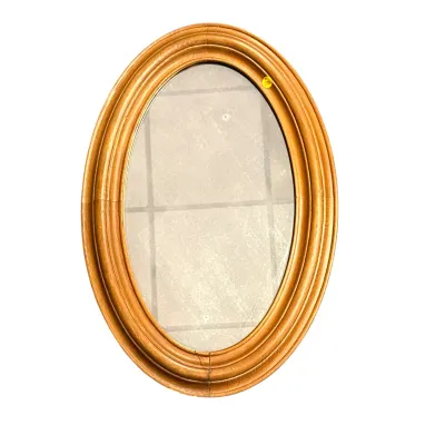 Sale Photo Thumbnail #237: ANTIQUE OVAL WOODEN MIRROR