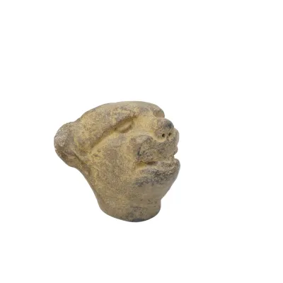 Sale Photo Thumbnail #25: PRE-COLUMBIAN POTTERY JAGUAR HEAD