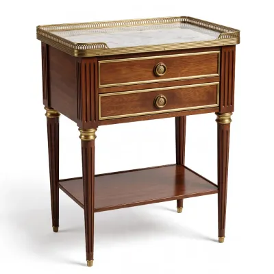 Sale Photo Thumbnail #179: ANTIQUE FRENCH LOUIS XVI MAHOGANY SIDE TABLE