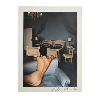 Sale Photo Thumbnail #79: HELMUT NEWTON SIGNED BOOK PAGE PHOTO VILLA D'ESTE
