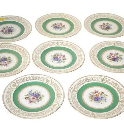 Sale Photo Thumbnail #239: 8 ROSENTHAL CONTINENTAL IVORY DINNER PLATES