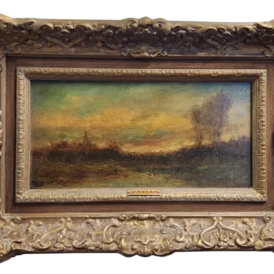 Sale Photo Thumbnail #187: HUDSON MINDELL KITCHELL (1862-1944) TONALIST LANDSCAPE