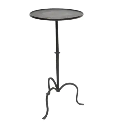 Sale Photo Thumbnail #161: SPANISH HAND FORGED IRON DRINKS / MARTINI TABLE