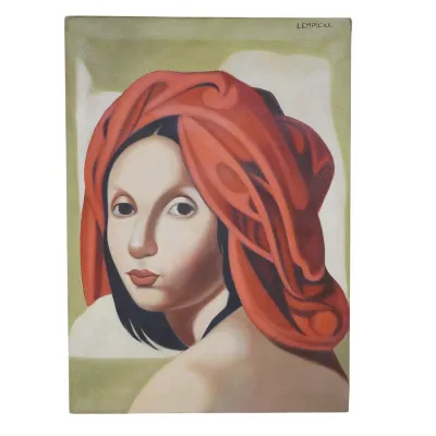 Sale Photo Thumbnail #155: AFTER TAMARA DE LEMPICKA THE ORANGE TURBAN II