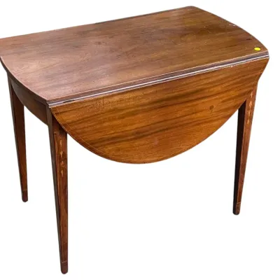 Sale Photo Thumbnail #134: AMERICAN FEDERAL INLAID MAHOGANY PEMBROKE TABLE