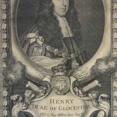 Sale Photo Thumbnail #292: ANTIQUE HENRY DUKE OF GLOCESTER FRAMED ENGRAVING