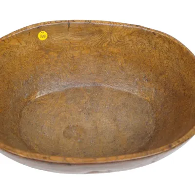 Sale Photo Thumbnail #194: EARLY AMERICAN 18th c TURNED BURL WOOD BOWL