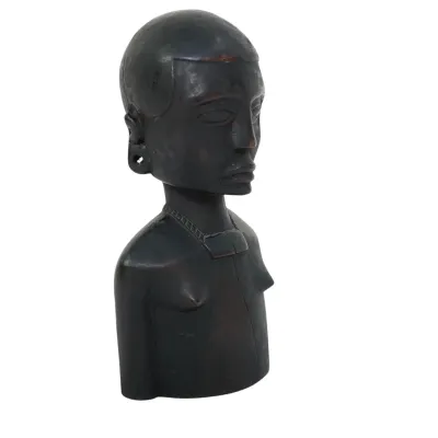 Sale Photo Thumbnail #295: HAND CARVED AFRICAN KENYA EBONY WOOD SCULPTURE