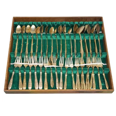 Sale Photo Thumbnail #78: 140 PIECE CROWN FACTORY THAILAND BRASS FLATWARE