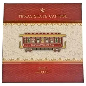 2023 Texas State Capitol collectible Christmas ornament presented in its original decorative presentation box.