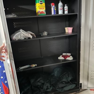 Sale Photo Thumbnail #76: Inside garage storage cabinet 