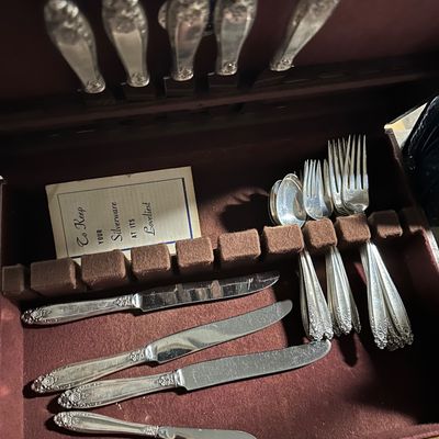 Sale Photo Thumbnail #101: Sterling set, removed nightly.