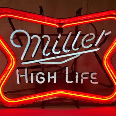 Vintage 1970s Miller High Life Neon Sign