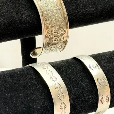 Hand-stamped SW Artisan Cuff Trio
