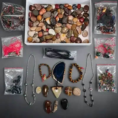 Mixed Polished Stone, Jewelry-Making Bead & Necklace Supplies