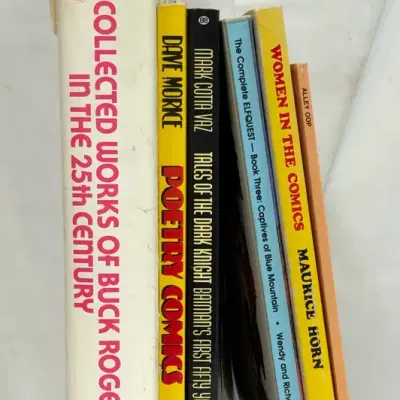 Vintage Buck Rogers, Batman, & Comic Art History Book Collection - Set of 6