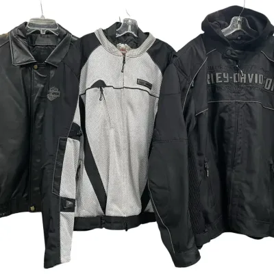 (2) Authentic Harley-Davidson Riding Jackets & Cowhide Leather Jacket / Size XL-3XL