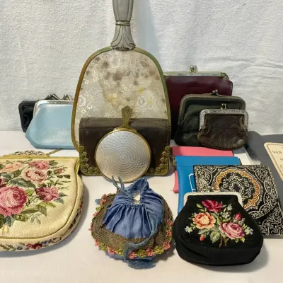 Antique And Vintage Coin Purses And Handheld Mirrors