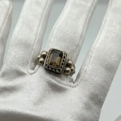 Roie Jaque Navajo Sterling Gemstone Ring Size 7