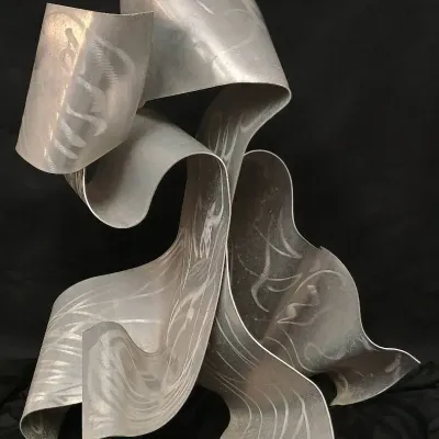 Len Poliandro Original Abstract Metal Sculpture