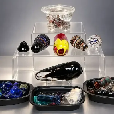 Assorted Hand-Blown Studio Art Glass Components