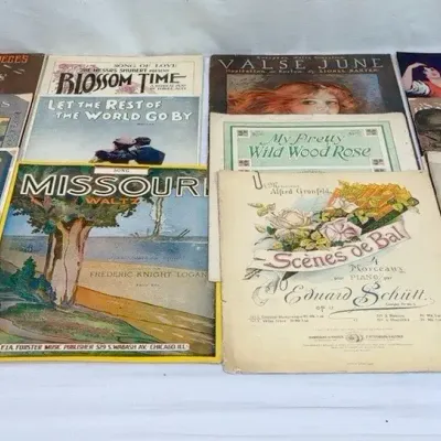 (14) 1902-1921 Illustrated Sheet Music: Waltzes, Fox Trot, Art Nouveau