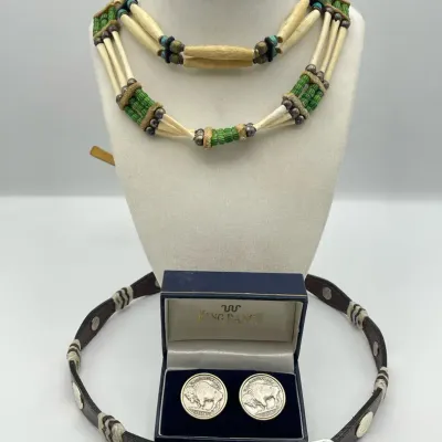 Buffalo Nickel Cuff Links, Southwestern Waist Belt And More 