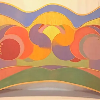 Original Abstract Painting on Wood by Ling Poliandro