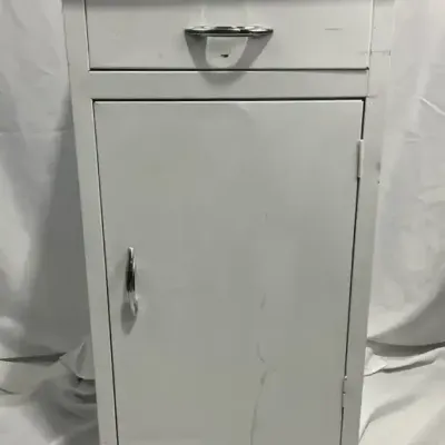 Mid Century Metal Kitchen Cabinet, All Steel Base Cabinet with Drawer & Door