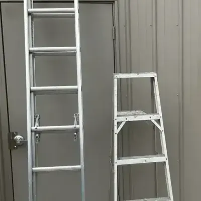 Werner 16 Ft Aluminum Ladder & 5 Ft Aluminum Step Ladder