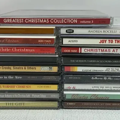 Christmas Music CDs, Andrea Bocelli, Frank Sinatra, Mannheim Steamroller & Johnny Mathis
