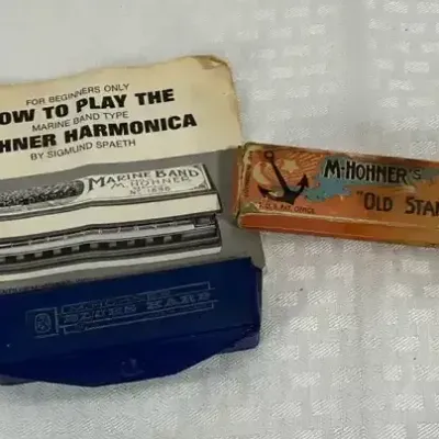 Hohner Marine Band 1896 & Old Standby No. 34 Harmonicas with Box & Booklet