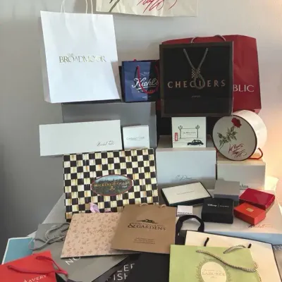 Department Store Bags And Boxes - Marshall Fields, Mackenzie Childs, Lord And Taylor And More