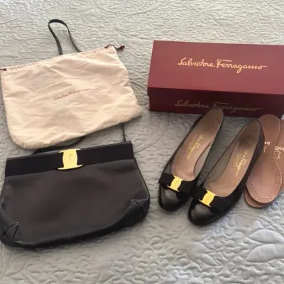 Salvatore Ferragamo “Vara” Purse And Shoes