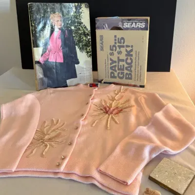 1946 Wards And 1993 Sears Catalogs-Vintage Sequined  Sweater And More