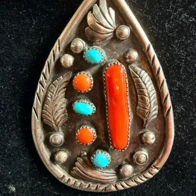 Vintage Native American Necklace R.H. Long