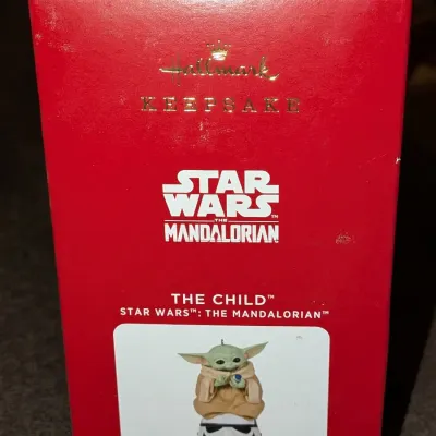 Sale Photo Thumbnail #60: Hallmark Keepsake Star Wars: The Mandalorian 'The Child' Christmas tree ornament in original box.