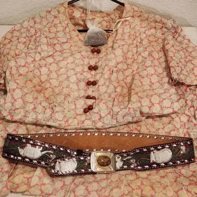 Vintage Handmade House Dress & Western Belt