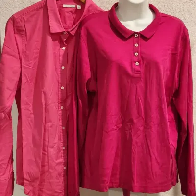 Land’s End & Halogen Pink Long Sleeve Tops — Size XL, Set of 2