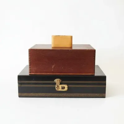 3 Keepsake Boxes - 2 Wooden 