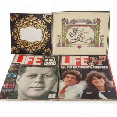 2 Vintage Magazines, 1 Coloring Book Plus Memory Book