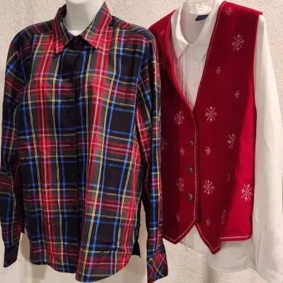 Holiday Tops Plus Vest - Size XL