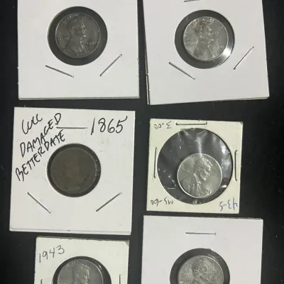 Sale Photo Thumbnail #6: Lincoln Wheat Cent Coin Lot 1940s-1960s Mixed Dates Estate Find
