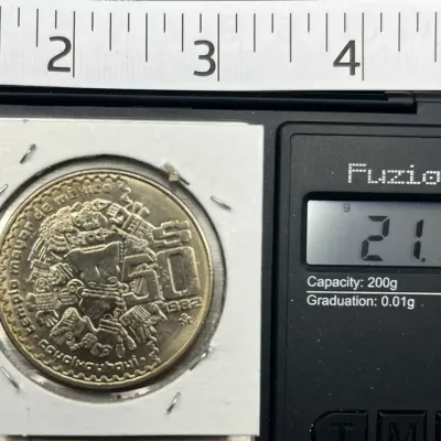 Sale Photo Thumbnail #86: 1982 Mexico 20 Pesos Aztec Calendar Stone Eagle Snake Commemorative Coin